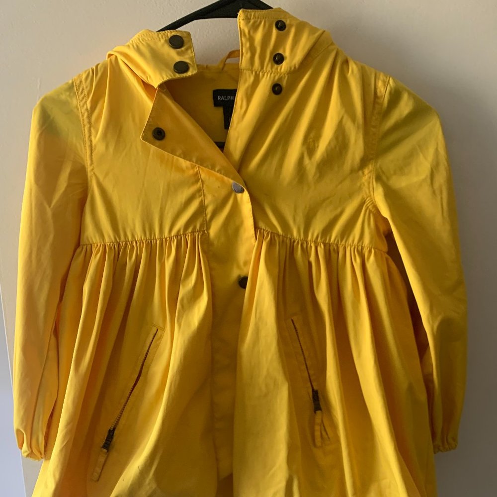 yellow rain jacket